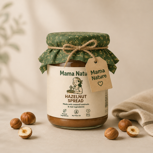 Mama Nature Hazelnut Spread jar